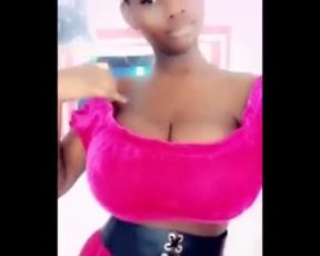 African babe with enormous tits