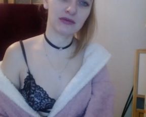 Melenamo stripping to lingerie