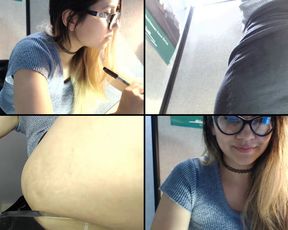 BellaTorrez toys in both holes in free cam recording 2017-04-13 3933