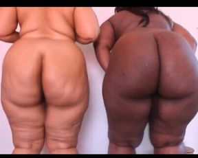 2 huge asses clapping