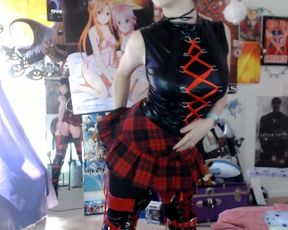 leather babe teases