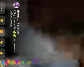 Hispanic teen show boobs on instagram live